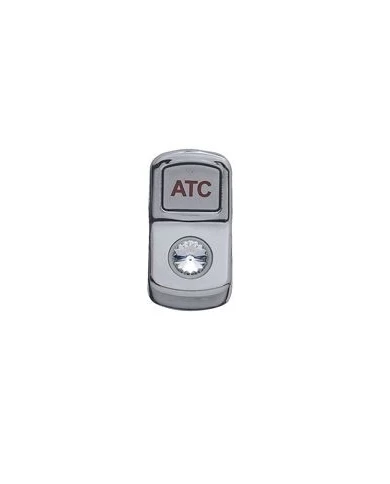 (CARD) CHROME PLASTIC "ATC" ROCKER SWITCH COVER W/ DIAMOND - CLEAR (CARD) CHROME PLASTIC "ATC" ROCKER SWITCH COVER W/ DIAMOND - CLEAR