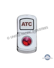 (CARD) CHROME PLASTIC "ATC" ROCKER SWITCH COVER W/ DIAMOND - RED