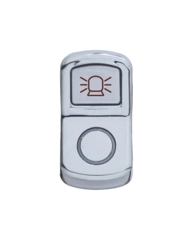(CARD) CHROME PLASTIC "BEACON LIGHT" ROCKER SWITCH COVER - PLAIN (CARD) CHROME PLASTIC "BEACON LIGHT" ROCKER SWITCH COVER - PLAIN