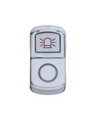 (CARD) CHROME PLASTIC "BEACON LIGHT" ROCKER SWITCH COVER - PLAIN
