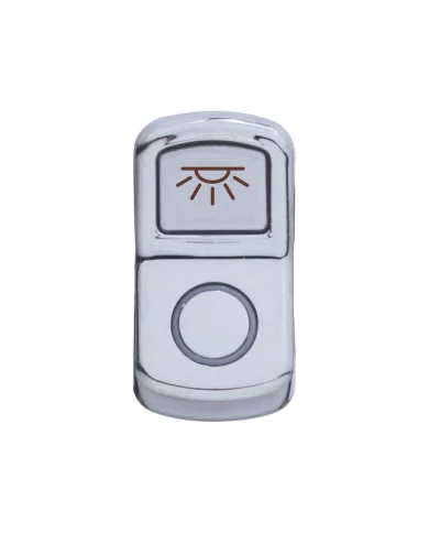 (CARD) CHROME PLASTIC "CAB LIGHT" ROCKER SWITCH COVER - PLAIN (CARD) CHROME PLASTIC "CAB LIGHT" ROCKER SWITCH COVER - PLAIN