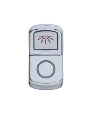 (CARD) CHROME PLASTIC "CAB LIGHT" ROCKER SWITCH COVER - PLAIN (CARD) CHROME PLASTIC "CAB LIGHT" ROCKER SWITCH COVER - PLAIN