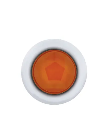 UP36869-3 LED Dual Function 3/4" Mini Light (Clearance/Marker) With Faceted Crystal Lens-Amber LED/Amber Lens