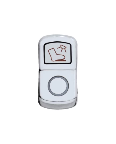 (CARD) CHROME PLASTIC "FLOOR LIGHT" ROCKER SWITCH COVER - PLAIN (CARD) CHROME PLASTIC "FLOOR LIGHT" ROCKER SWITCH COVER - PLAIN