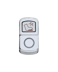 (CARD) CHROME PLASTIC "FLOOR LIGHT" ROCKER SWITCH COVER - PLAIN