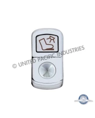 (BULK) CHROME PLASTIC "FLOOR LIGHT" ROCKER SWITCH COVER - INDENTED