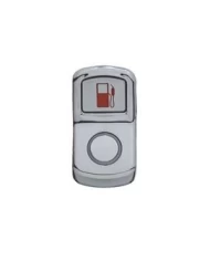 (CARD) CHROME PLASTIC "FUEL" ROCKER SWITCH COVER-PLAIN