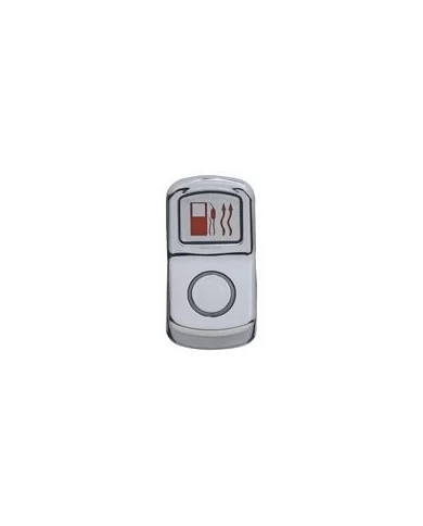 (CARD) CHROME PLASTIC "FUEL HEAT" ROCKER SWITCH COVER-PLAIN (CARD) CHROME PLASTIC "FUEL HEAT" ROCKER SWITCH COVER-PLAIN