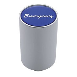 UP23737-"Emergency" 3" Air Valve Knob - Blue Glossy Sticker