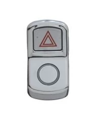 (CARD) CHROME PLASTIC "HAZARD LIGHT" ROCKER SWITCH COVER-PLAIN (CARD) CHROME PLASTIC "HAZARD LIGHT" ROCKER SWITCH COVER-PLAIN