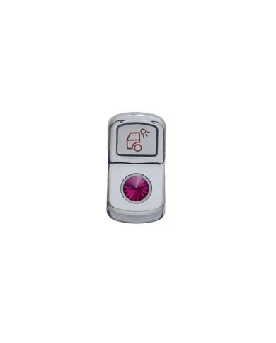 (CARD) CHROME PLASTIC "LOAD LIGHT" ROCKER SWITCH COVER W/ DIAMOND - PURPLE (CARD) CHROME PLASTIC "LOAD LIGHT" ROCKER SWITCH COVER W/ DIAMOND - PURPLE