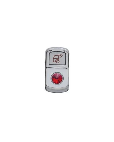 (CARD) CHROME PLASTIC "LOAD LIGHT" ROCKER SWITCH COVER W/ DIAMOND - RED (CARD) CHROME PLASTIC "LOAD LIGHT" ROCKER SWITCH COVER W/ DIAMOND - RED