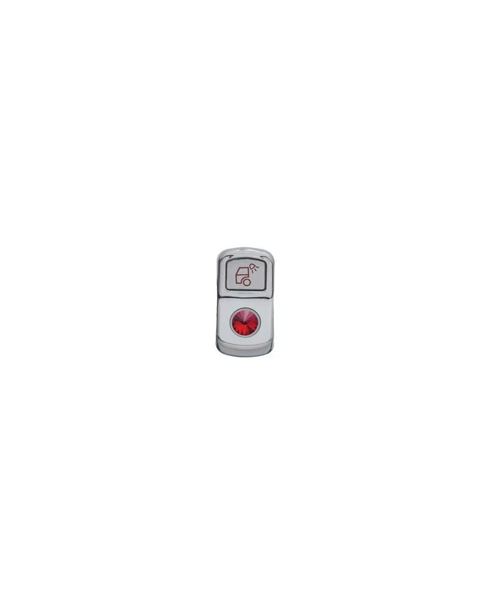(CARD) CHROME PLASTIC "LOAD LIGHT" ROCKER SWITCH COVER W/ DIAMOND - RED (CARD) CHROME PLASTIC "LOAD LIGHT" ROCKER SWITCH COVER W/ DIAMOND - RED