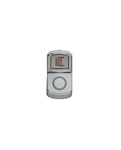 (CARD) CHROME PLASTIC PETERBILT "MIRROR HEAT" ROCKER SWITCH COVER - PLAIN (CARD) CHROME PLASTIC PETERBILT "MIRROR HEAT" ROCKER SWITCH COVER - PLAIN