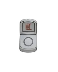 (CARD) CHROME PLASTIC PETERBILT "MIRROR HEAT" ROCKER SWITCH COVER - PLAIN (CARD) CHROME PLASTIC PETERBILT "MIRROR HEAT" ROCKER SWITCH COVER - PLAIN