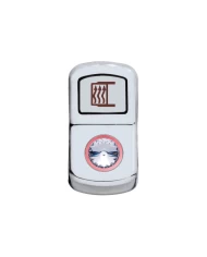 (CARD) CHROME PLASTIC "MIRROR HEAT" ROCKER SWITCH COVER W/ DIAMOND - CLEAR (CARD) CHROME PLASTIC "MIRROR HEAT" ROCKER SWITCH COVER W/ DIAMOND - CLEAR
