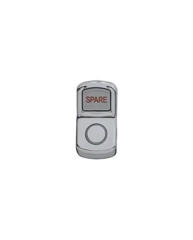 (CARD) CHROME PLASTIC PETERBILT "SPARE" ROCKER SWITCH COVER - PLAIN (CARD) CHROME PLASTIC PETERBILT "SPARE" ROCKER SWITCH COVER - PLAIN