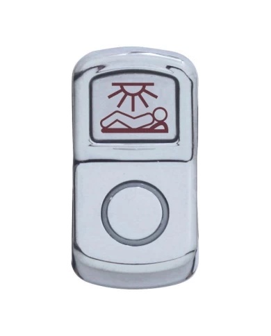 (CARD) CHROME PLASTIC "SLEEPER LIGHT" ROCKER SWITCH COVER - PLAIN (CARD) CHROME PLASTIC "SLEEPER LIGHT" ROCKER SWITCH COVER - PLAIN