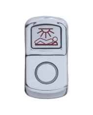 (CARD) CHROME PLASTIC "SLEEPER LIGHT" ROCKER SWITCH COVER - PLAIN