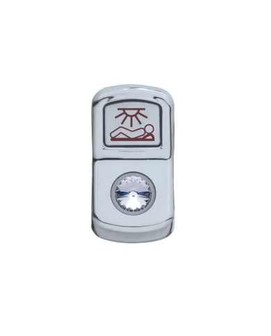 (CARD) CHROME PLASTIC "SLEEPER LIGHT" ROCKER SWITCH COVER W/ DIAMOND - CLEAR (CARD) CHROME PLASTIC "SLEEPER LIGHT" ROCKER SWITCH COVER W/ DIAMOND - CLEAR