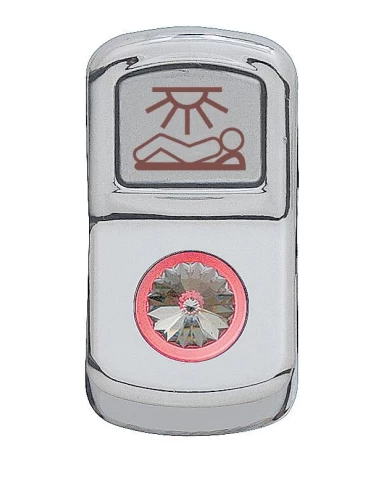 (CARD) CHROME PLASTIC "SLEEPER LIGHT" ROCKER SWITCH COVER W/ DIAMOND - CLEAR (CARD) CHROME PLASTIC "SLEEPER LIGHT" ROCKER SWITCH COVER W/ DIAMOND - CLEAR