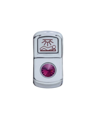 (CARD) CHROME PLASTIC "SLEEPER LIGHT" ROCKER SWITCH COVER W/ DIAMOND - PURPLE (CARD) CHROME PLASTIC "SLEEPER LIGHT" ROCKER SWITCH COVER W/ DIAMOND - PURPLE