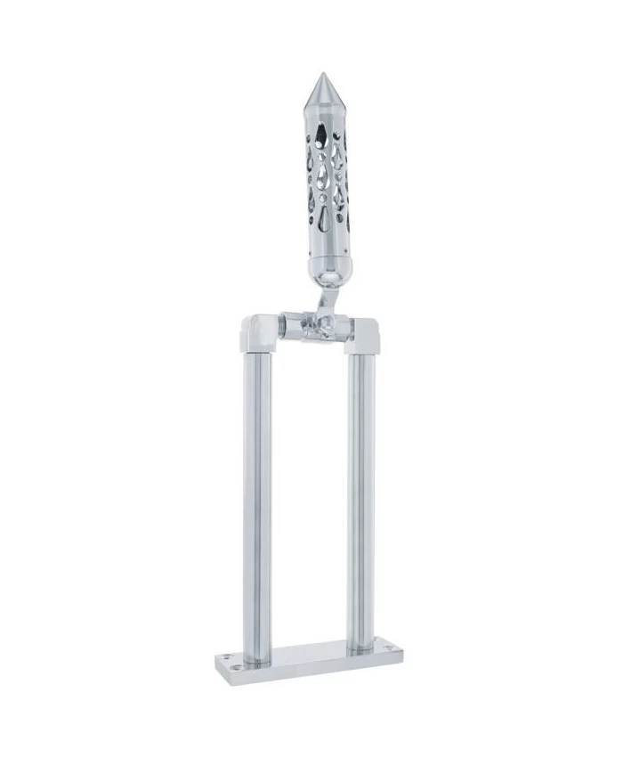 (BOX) CHROME 11" AIR HORN VALVE WITH "BROOKLYN" SPIKE GRIP