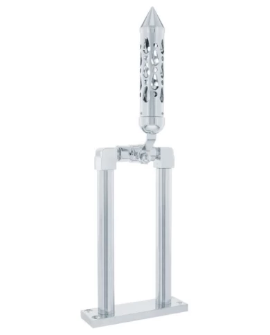 (BOX) CHROME 9" AIR HORN VALVE WITH "BROOKLYN" SPIKE GRIP (BOX) CHROME 9" AIR HORN VALVE WITH "BROOKLYN" SPIKE GRIP
