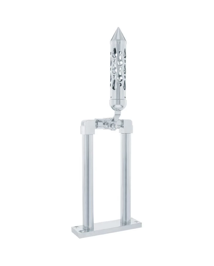 (BOX) CHROME 9" AIR HORN VALVE WITH "BROOKLYN" SPIKE GRIP