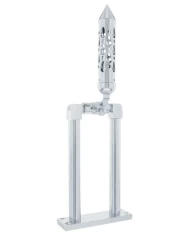 (BOX) CHROME 9" AIR HORN VALVE WITH "BROOKLYN" SPIKE GRIP