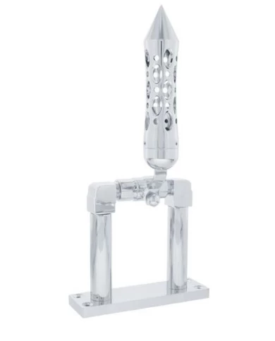 (BOX) CHROME 4" AIR HORN VALVE WITH "DAYTONA" SPIKE GRIP (BOX) CHROME 4" AIR HORN VALVE WITH "DAYTONA" SPIKE GRIP