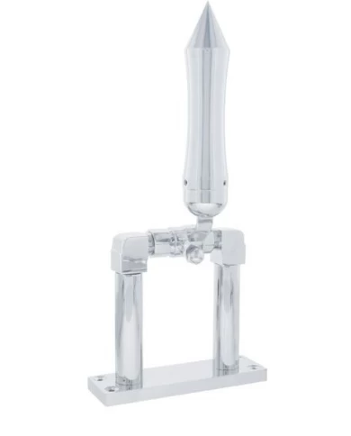 (BOX) CHROME 4" AIR HORN VALVE WITH "TALLADEGA" SPIKE GRIP (BOX) CHROME 4" AIR HORN VALVE WITH "TALLADEGA" SPIKE GRIP