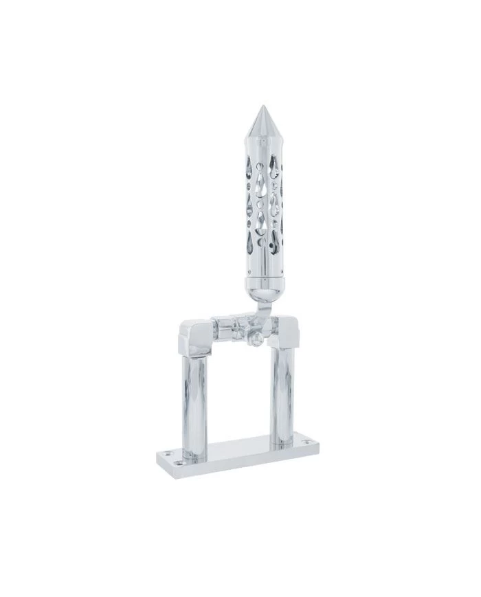 (BOX) CHROME 4" AIR HORN VALVE WITH "BROOKLYN" SPIKE GRIP