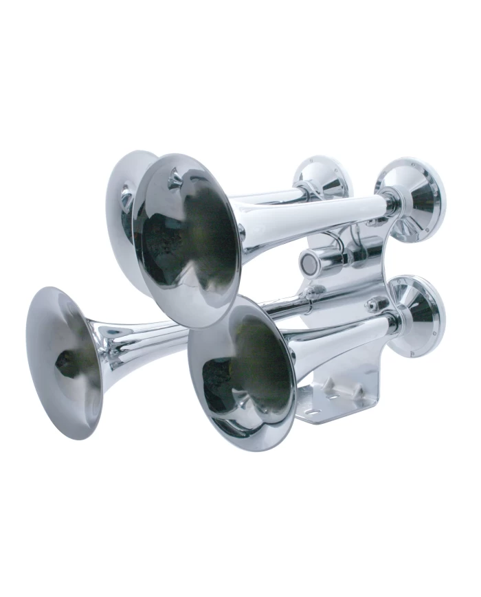 (BOX) CHROME ECONOMY 4 TRUMPET TRAIN HORN