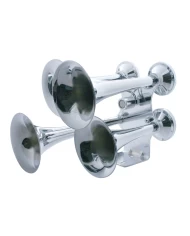 (BOX) CHROME ECONOMY 4 TRUMPET TRAIN HORN (BOX) CHROME ECONOMY 4 TRUMPET TRAIN HORN