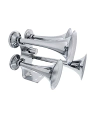 (BOX) 4 TRUMPET CHROME TRAIN HORN - COMPETITION SERIES (BOX) 4 TRUMPET CHROME TRAIN HORN - COMPETITION SERIES