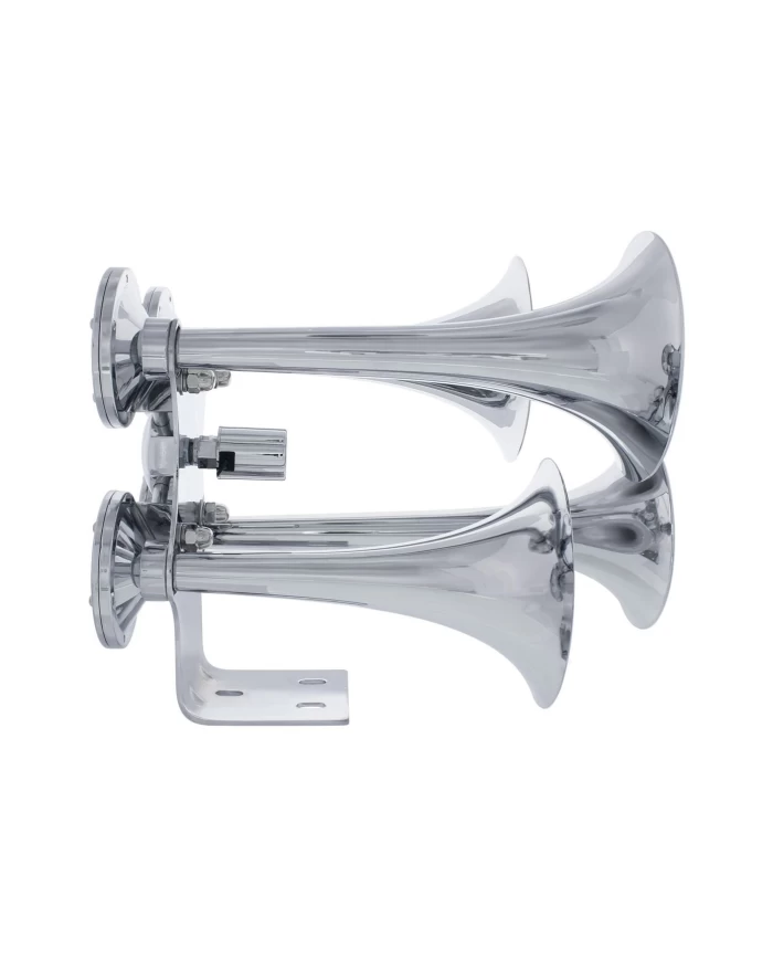 (BOX) 4 TRUMPET CHROME TRAIN HORN - COMPETITION SERIES (BOX) 4 TRUMPET CHROME TRAIN HORN - COMPETITION SERIES