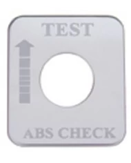 (CARD) STAINLESS STEEL FREIGHTLINER SWITCH PLATE - ABS CHECK (CARD) STAINLESS STEEL FREIGHTLINER SWITCH PLATE - ABS CHECK