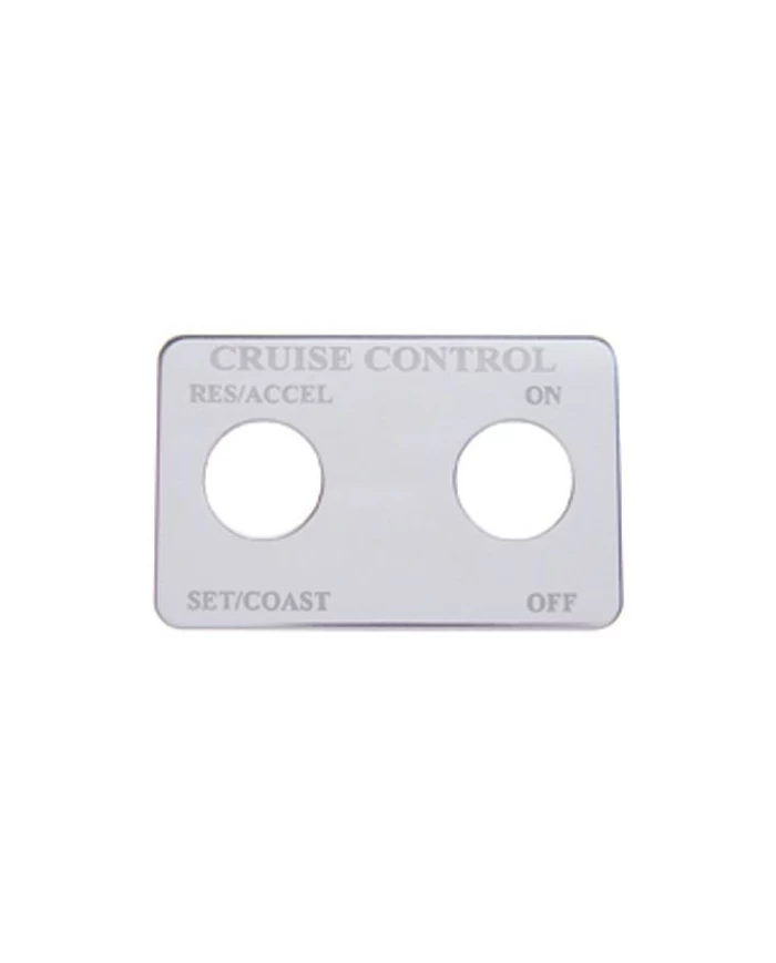 (CARD) STAINLESS STEEL FREIGHTLINER SWITCH PLATE - CRUISE CONTROL (2 SWITCHES) (CARD) STAINLESS STEEL FREIGHTLINER SWITCH PLATE - CRUISE CONTROL (2 SWITCHES)
