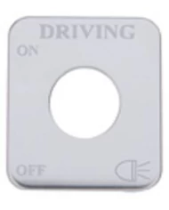 (CARD) STAINLESS STEEL FREIGHTLINER SWITCH PLATE - DRIVING LIGHTS