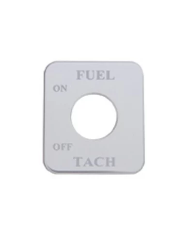 (CARD) STAINLESS STEEL FREIGHTLINER SWITCH PLATE - FUEL/TACH (CARD) STAINLESS STEEL FREIGHTLINER SWITCH PLATE - FUEL/TACH