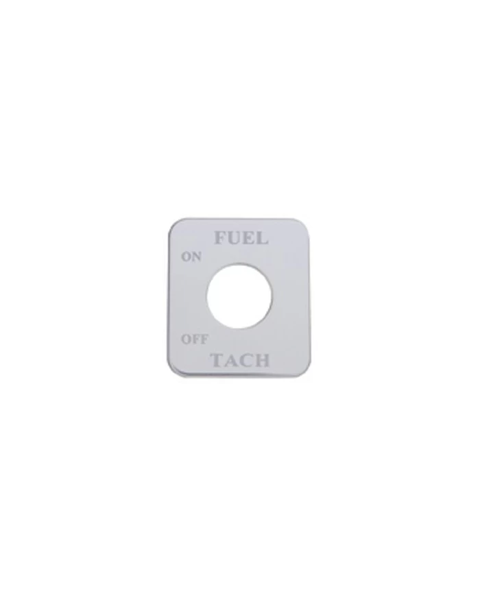 (CARD) STAINLESS STEEL FREIGHTLINER SWITCH PLATE - FUEL/TACH (CARD) STAINLESS STEEL FREIGHTLINER SWITCH PLATE - FUEL/TACH