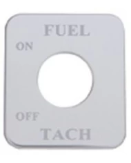 (CARD) STAINLESS STEEL FREIGHTLINER SWITCH PLATE - FUEL/TACH