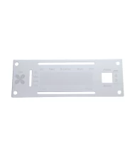 (CARD) STAINLESS STEEL KENWORTH A/C & HEATER CONTROL PLATE W/ OPENING (CARD) STAINLESS STEEL KENWORTH A/C & HEATER CONTROL PLATE W/ OPENING