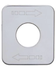 (CARD) STAINLESS STEEL KENWORTH SWITCH PLATE - ARROWS (TOP RIGHT/BOTTOM LEFT)