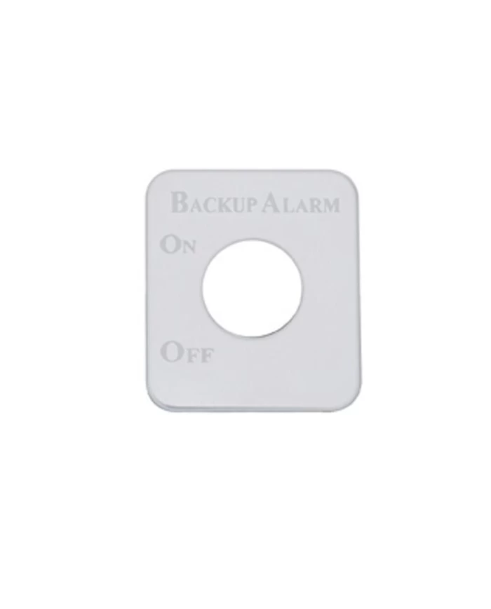 (CARD) STAINLESS STEEL KENWORTH SWITCH PLATE - BACK-UP ALARM