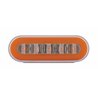UP36925-22 LED 6" Oval Clear Lens With Halo Insert GloLight Light - Amber LEDs/Amber Insert (Card)