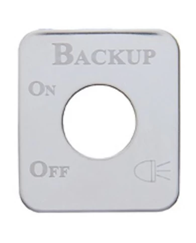 (CARD) STAINLESS STEEL KENWORTH SWITCH PLATE - BACK UP LIGHT (CARD) STAINLESS STEEL KENWORTH SWITCH PLATE - BACK UP LIGHT