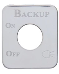 (CARD) STAINLESS STEEL KENWORTH SWITCH PLATE - BACK UP LIGHT