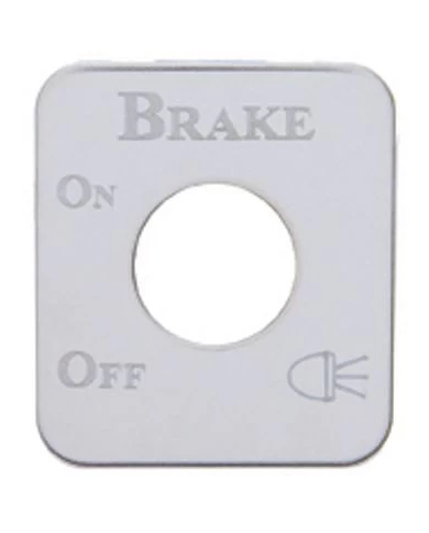 (CARD) STAINLESS STEEL KENWORTH SWITCH PLATE - BRAKE LIGHT (CARD) STAINLESS STEEL KENWORTH SWITCH PLATE - BRAKE LIGHT